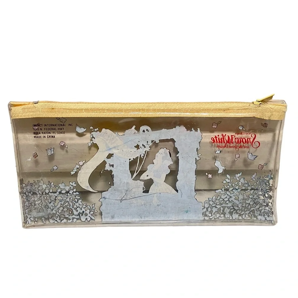 Disney 90s Vintage Snow White & The Seven Dwarfs Clear Pencil Case